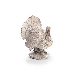 DISTRESSED CREAM TURKEY DECOR
