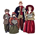 LARGE STANDING HOLIDAY CAROLER FAMILY
