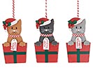 ASTD WOODEN CAT ORNAMENT WITH MESSAGE