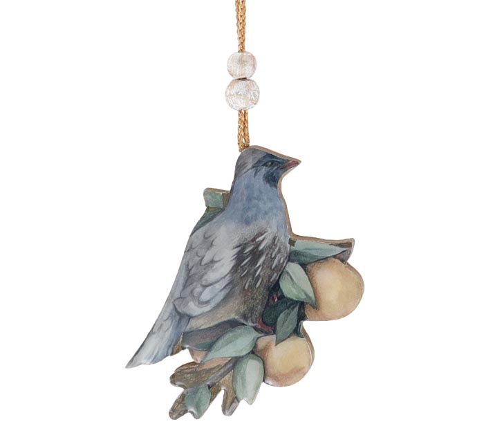 Partridge Mango Wood Ornament - Thumbnail 3