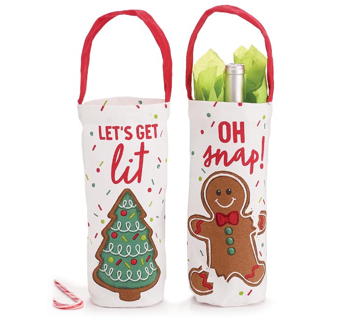 Idena 31370 Christmas Bottle Bag - Colourful Gift Bag, 35 X 10 X 10 Cm, Reusable, Assorted Designs, Cord Handle For Wine, Liquor & Holiday Gifts - View #12
