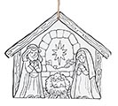 COLOR ME HOLY FAMILY ORNAMENT