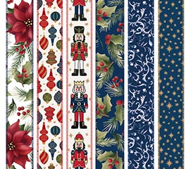 #9 HOLIDAY RIBBON 6 STYLES 25 YD EACH