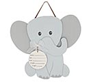 NEUTRAL BABY ELEPHANT WALL HANGING