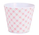 Related Product Image for 4&quot; PINK GINGHAM MELAMINE POT COVER 