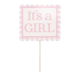 IT&#39;S A GIRL PINK GINGHAM PICK