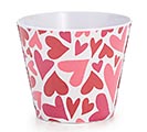 Related Product Image for 4&quot; PINK AND RED HEART MELAMINE POT COVER 