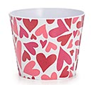 Related Product Image for 6&quot; PINK AND RED HEART MELAMINE POT COVER 