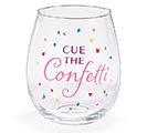 Related Product Image for WINE GLASS STEMLESS CUE THE CONFETTI 