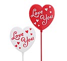 Related Product Image for 12&quot; I LOVE YOU HEARTS PLASTIC PICK 