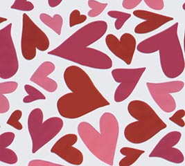 IRREGULAR VARIED PINK/RED HEART CELLO