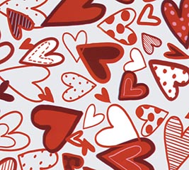 ASSORTED HEART PATTERN CELLO SHEET