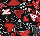 Related Product Image for ASSORTED HEART PATTERN ON BLACK TWO SIDE 