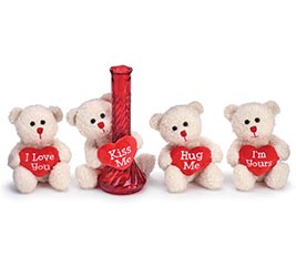VASE HUGGER BEAR WITH ASSORTED MESSAGES