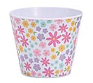 Related Product Image for 4&quot; FLOWER MELAMINE POT COVER 