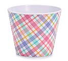 Related Product Image for 4&quot; SPRING PLAID MELAMINE POT COVER 