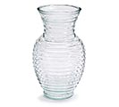 Related Product Image for LARGE RIBBED CLEAR GLASS VASE 