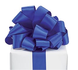 #9 COBALT BLUE DOUBLE FACE SATIN RIBBON