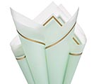 Related Product Image for FLORAL WRAP PASTEL GREEN GOLD TRIM 