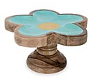 Related Product Image for MANGO WOOD FLOWER CAKE PLATE 