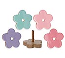 Related Product Image for ASTD COLOR WOODEN FLOWER COASTER SET 