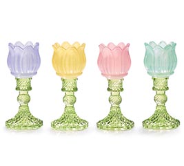 DECORATIVE GLASS TULIPS ASTD
