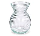 Related Product Image for CLEAR RIBBED VASE WITH FLARE RIM 