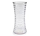 Related Product Image for CLEAR RIBBED HOURGLASS VASE SHAPE 