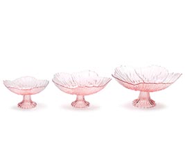 SCALLOPED LIGHT PINK PEDAL CAKE PLATE