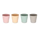 Related Product Image for 4&quot; SOLID COLOR TEXTURED TIN POT COVERS 