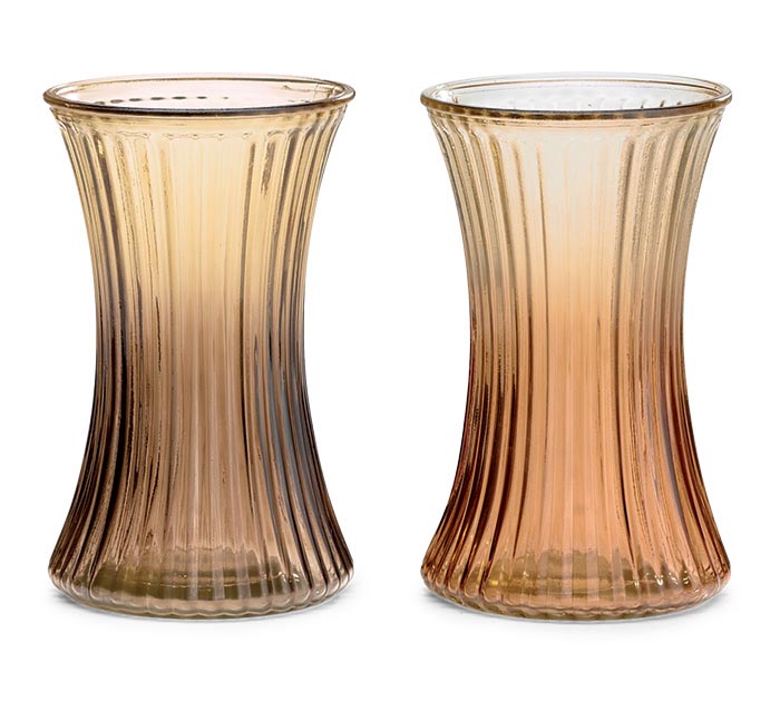 ASTD Hourglass Ribbed Ombre Fall Vases