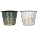 Related Product Image for 6&quot; EMBOSSED TREES POT COVER 