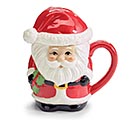 Related Product Image for SANTA FULL BODY SHAPE REMOVED LID MUG 