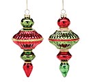 Related Product Image for ORNAMENT RED AND GREEN FINIALS ASTD 