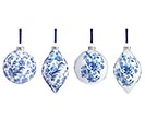 Related Product Image for ORNAMENT BLUE FLORAL ON WHITE ASTD 