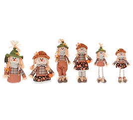 DECOR PLUSH SCARECROW FAMILY ASTD