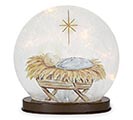 Related Product Image for GLASS LIGHT UP BABY JESUS IN MANGER 