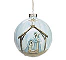 Related Product Image for GLASS ORNAMENT WITH HOLY FAMILY 