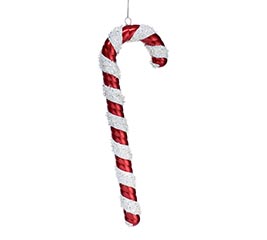 PLASTIC CANDY CANE ORNAMENT