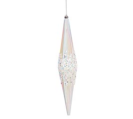 PLASTIC PEARLIZED FINIAL ORNAMENT SET
