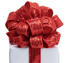 #9 RED SEQUINED VELVET RIBBON