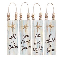 ASTD WOODEN RELIGIOUS ORNAMENTS