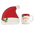 Related Product Image for SANTA HAT PLATE SANTA HEAD MUG GIFT SET 