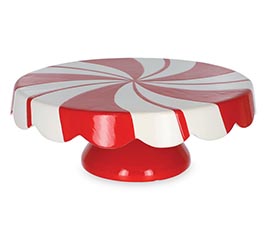 PEPPERMINT SWIRL CAKE PLATE LARGE