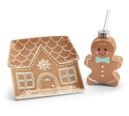 GINGERBREAD MAN TUMBLER AND TRAY SET