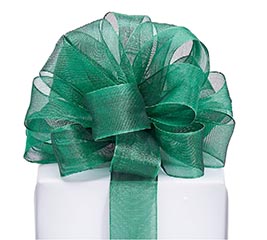 #9 GREEN METALLIC SHEER RIBBON