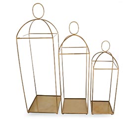 NESTED GOLD IRON LANTERN NESTED SET
