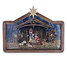 Related Product Image for MANGO WOOD NATIVITY SCENE SHELF SITTER 