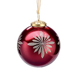RED ORNAMENT WITH SNOWFLAKE GIFT SET