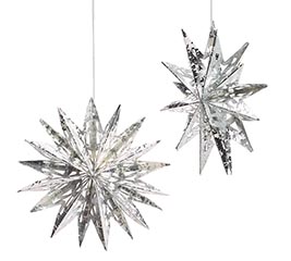 SILVER PAPER SNOWFLAKE ORNAMENT GIFT SET